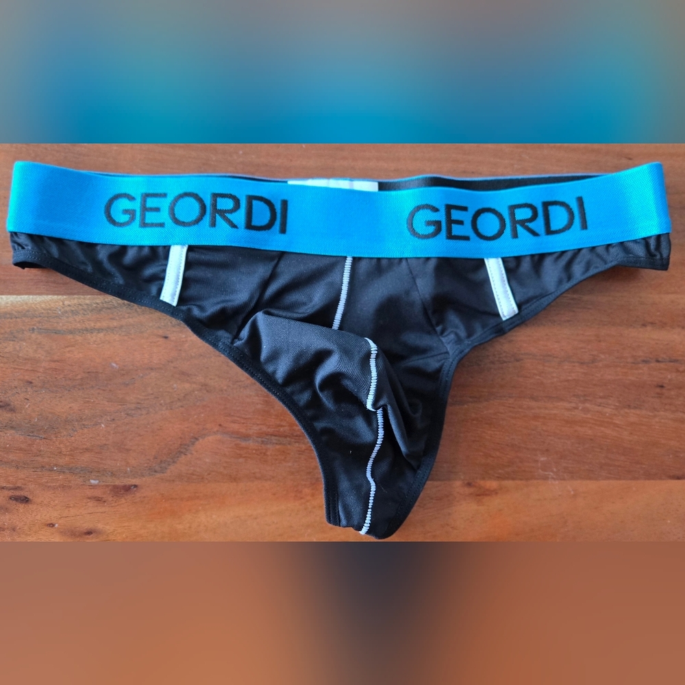 Geordi Black and Blue Men's Thong